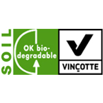 OK Biodegradable SOIL label symbool