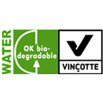 OK Biodegradable WATER label symbool