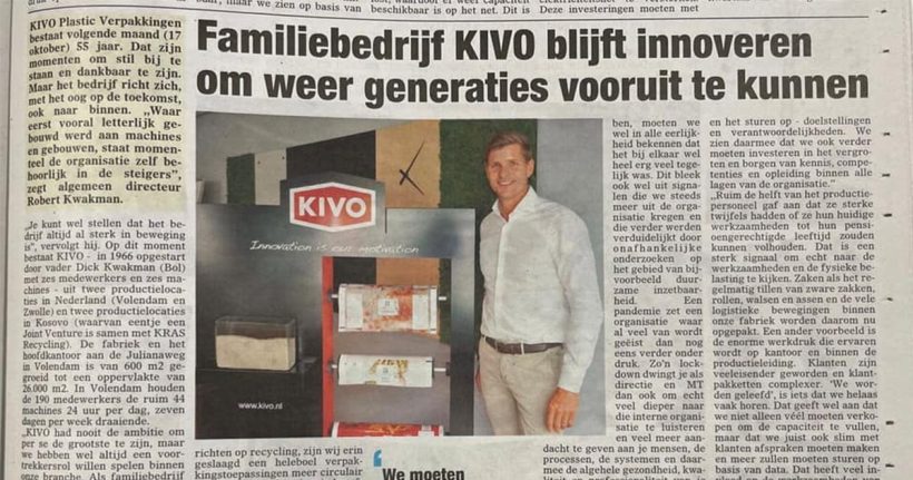 Interview Robert Kwakman - KIVO continues to innovate to move forward generations again image